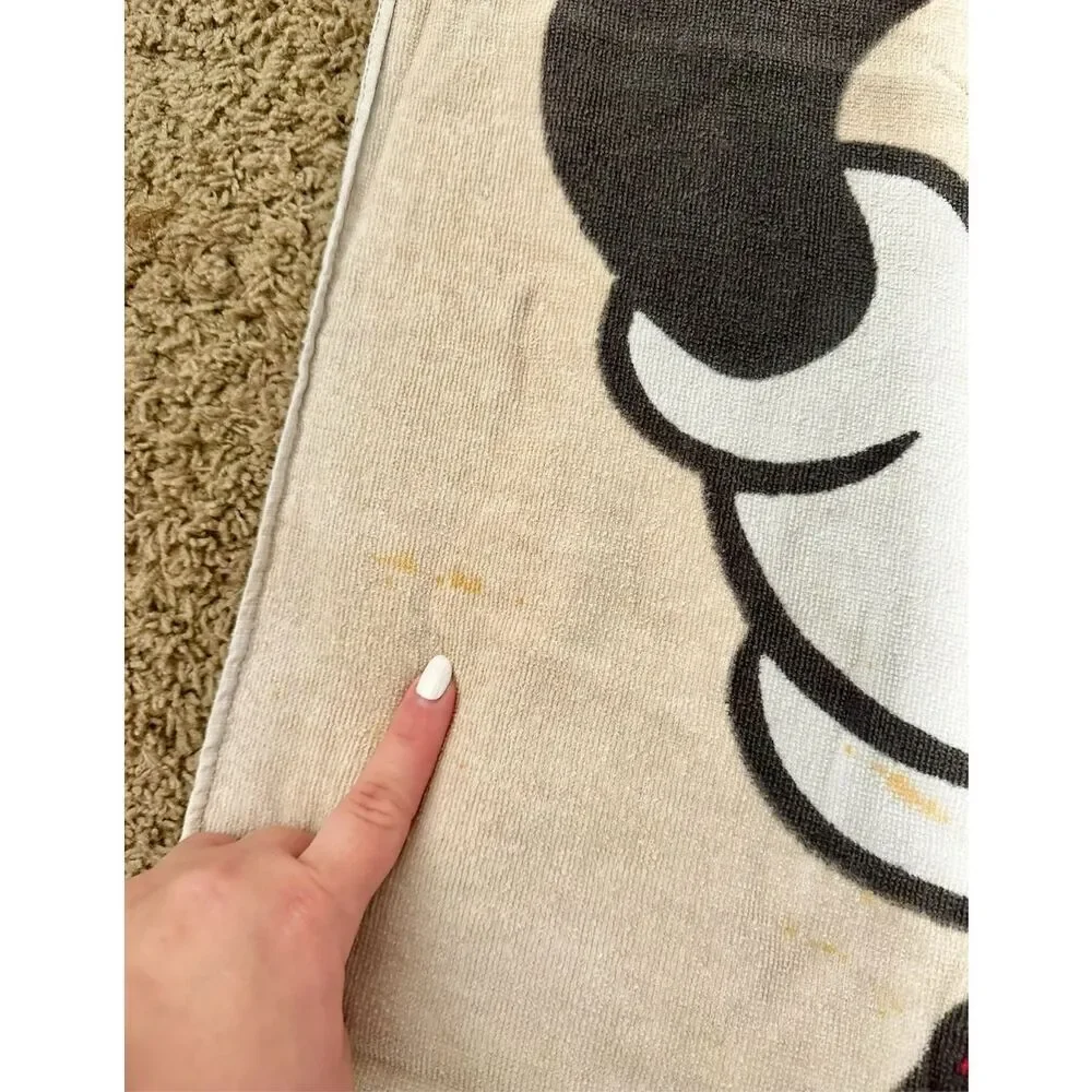 Vintage style Mickey Mouse Beach towel - 53x29.5 inches - grey, black, white, an